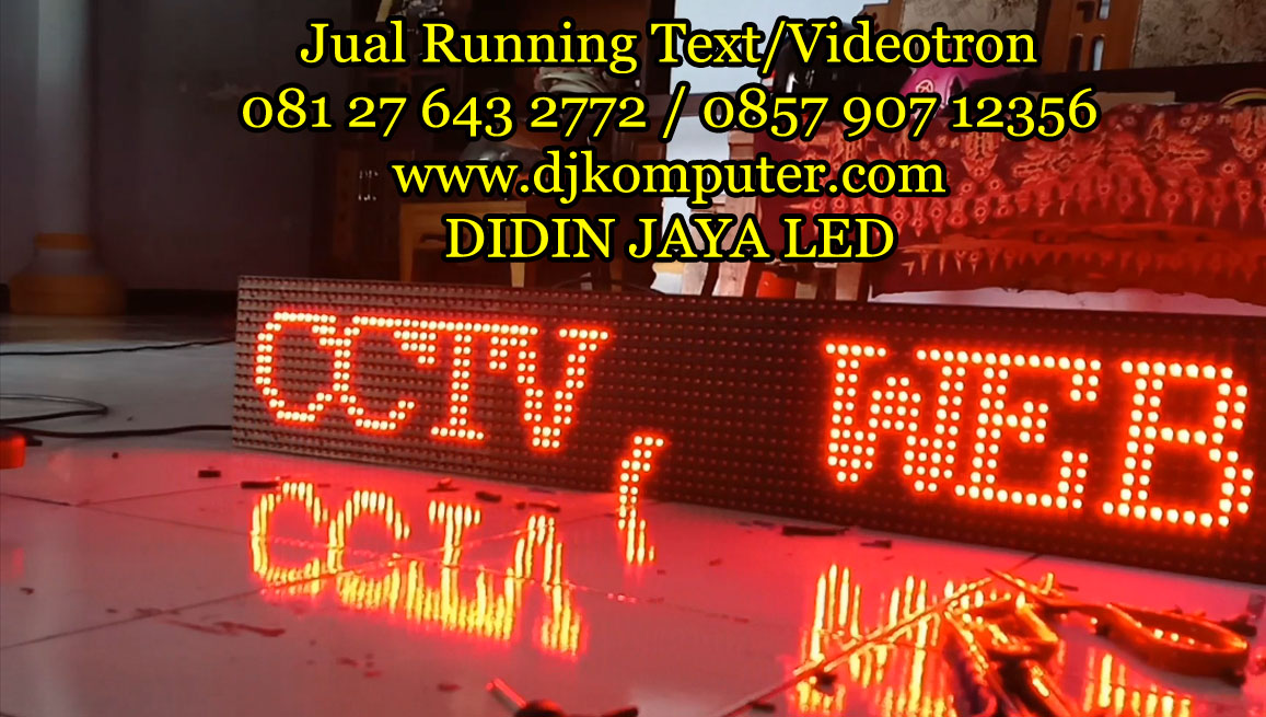 Running text bolak-balik dengan kualitas terbaik berwarna merah dan kualitas outdoor, membuat running text yang anda miliki semakin baik dan lebih awet.